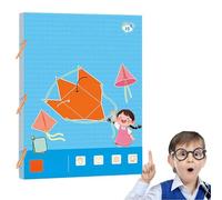 Pull String 3D Geometry Learning Book, Geometry for Beginners with 9/12/15 Solids Geometric Models, Safe Braided Rope Design, Teach Volume & Surface Area Formulas, For Kids Ages 5-12 (15-Model)