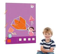 Pull String 3D Geometry Learning Book - Geometry for Beginners with 9/12/15 Solids Geometric Models, Safe Braided Ropes, Teach Volume & Surface Area Formulas, Math Manipulatives for Classroom (9PCS)