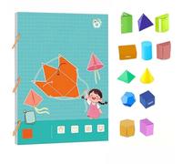 Pull String 3D Geometry Learning Book, Geometry for Beginners with 9/12/15 Solids Geometric Models, Safe Braided Rope Design, Teach Volume & Surface Area Formulas
