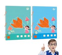 Pull String 3D Geometry Learning Book, Geometry for Beginners with 9/12/15 Solids Geometric Models, Safe Braided Rope Design, Enhance Geometric Understanding, for Kids Ages 5-12 (12 Model+15 Model)