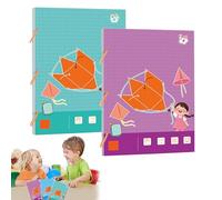 Pull String 3D Geometry Learning Book, Geometry for Beginners with 9/12/15 Solids Geometric Models, Teach Volume & Surface Area Formulas,Safe Braided Rope Design, For Kids Ages 5-12 (9+12)