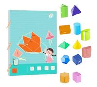 Pull String 3D Geometry Learning Book,Geometry for Beginners with Solids Geometric Models,Braided Rope Design,Teach Volume & Surface Area Formulas for Kids (12 Model)