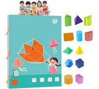 Pull String 3D Geometry Learning Book,Geometry for Beginners with Solids Geometric Models with Braided Rope Design,Folding Geometric Shape Toy,Teach Volume and Surface Area Formulas (12-Model)