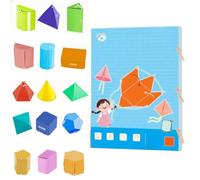 Pull String 3D Geometry Learning Book, Interactive Pop-Up Kit With Pull-String Shapes For Volume & Area Learning, Includes 9/12/15 Models + Hidden Surprises(Blue (15-Model))