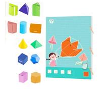 Pull String 3D Geometry Learning Book, Interactive Pop-Up Kit With Pull-String Shapes For Volume & Area Learning, Includes 9/12/15 Models + Hidden Surprises(Green (12-Model))