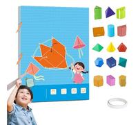 Pull String 3D Geometry Learning Book, Interactive Pull-String Geometry Learning Kit, Braided Rope Design DIY Solids Geometric Models Books, Fun Crafts, Cultivate Mathematical Thinking (15 models)