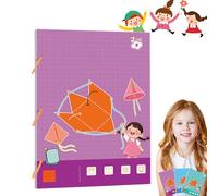 Pull String 3D Geometry Learning Book, New Upgrades 3D Shapes Pull-Wire Handmade Book, Folding Educational Interactive Toys with 9, 12, or 15 Shapes for Kids (9 Shapes)