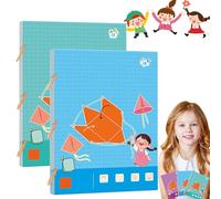 Pull String 3D Geometry Learning Book, New Upgrades 3D Shapes Pull-Wire Handmade Book, Folding Educational Interactive Toys with 9, 12, or 15 Shapes for Kids (12+15 Shapes)