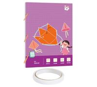 Pull String 3D Geometry Learning Book，Pull String 3D Geometric Toys Math Book，Safety Design，Interactive Training Game For Children Aged 5-8 And 8-12，mastering Spatial Thinking And Geometry Knowledge