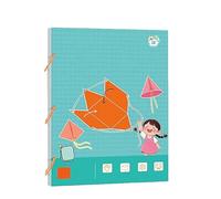 Pull String 3D Geometry Learning Book, Rope-Pull 3D Geometry Learning Model Book with 9/12/15 Solids for Kids, Teach Volume & Surface Area Formulas with Braided Rope Design