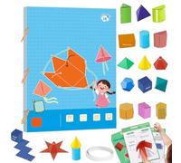 Pull String 3D Geometry Learning Book, Safe Braided Rope Design, Geometry for Beginners with 9/12/15 Solids Geometric Models, Teach Volume & Surface Area Formulas, Pull String Activity Toy (15 Model)