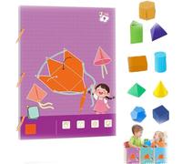 Pull String 3D Geometry Learning Book, Teach Volume & Surface Area Formulas, Boutiquefortun Toy with 9/12/15 Solids, Pull String 3D Geometry Toy, 3D Geometric Shapes Activity Book for Kids (A)
