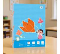 Pull String 3D Geometry Learning Book, Teaching Volume & Formula Toy, Braiding Game with Cord, for Teenagers Girls Beginners Homeschool Nursery