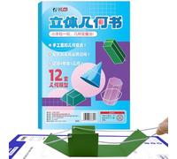 Pull String 3D Geometry, Teaching Volume formula Book, Interactive Toy Braid Rope Teaching formulas for Beginners Boys Girls Children Hands-On Activities