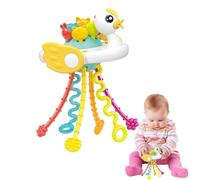 Pull String Activity Toy,Pull String Game Duck-Shaped Toddler Travel Toy | Educational Tool Hangable Pulling Rope for Home Kindergarten Travel