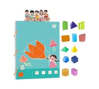 Pull String Geometry Learning Book with Folding Geometric Shape Model Toddler Educational Toy for Preschooler Boy Girl Geometry Workbook
