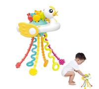 Pull String Toys for Baby | Pull String Game Duck-Shaped Toddler Travel Toy | Colorful Pulling Rope Educational Tool for Children Boys Girls
