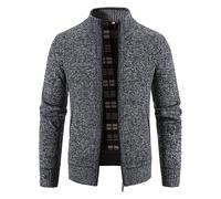 Pull Sweater Col Roulé Pour Hommes Demi-Fermeture Clair Chaud Automne Hiver Confortable en Coton Pull-Over 2 Boutons Grandes Tailles Facile d'Entretien Les Activités de Plein Air Randonnée Dark Gray