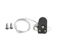 Pull Switch Black for Furniture and Lighting 250 V 2 A with Two-Hole Plate Compact Cord Switch Made of Plastic and Metal for Table Lamps Floor Lamps and Ceiling Lights Easy to Use
