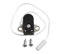 Pull Switch for Furniture & Control - 2A 250V Mini Limit Switch with | 2-Hole Mounting Plate, Plastic-Metal Construction, Black (1.06" x 0.4