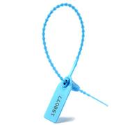 Pull-Tite Plastic Seal Secure Anti-Tamper Seals Numbered Tear Off tag for Extinguisher Luggage First aid Kit 250mm(500pieces X Blue)