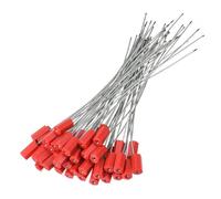 Pull-Tite Red Anti-Tamper Seals - 50 Pcs, Steel Wire Cable, Security Tags for Shipping & Truck Tank
