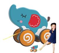 Pull Toy,Push Toys | Drawstring Toy,Push Pull Toys in Animal Shape,Educational Running and Balancing Toy with Rubber Wheels, Interactive Early Education Toy for Children