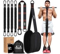 Pull Up Assistance Bands, 300lbs Heavy Duty Resistance Bands for Pull Ups with Adjustable Height, Fabric Feet Rest & Knee Support, Strength Training Pull Up Bar Assist Bands for Home Gym Workouts