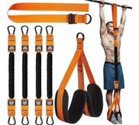 Pull Up Assistance Bands - Heavy Duty Adjustable Resistance Band with Fabric Foot/Knee Rest for Pull Up Bar, Strength Training & Home Gym Workout (Yellow,300 LBS)