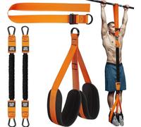 Pull Up Assistance Bands - Heavy Duty Adjustable Resistance Band with Fabric Foot/Knee Rest for Pull Up Bar, Strength Training & Home Gym Workout (Yellow,150 LBS)