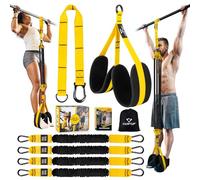 Pull Up Assistance Bands, Heavy-duty Pull Up Resistance Bands of Adjustable Resistance & Height with Dual Stable Foot Support Pedals, Support to Assist Beginners in Pull Up Workout(70-280LBS) -Yellow