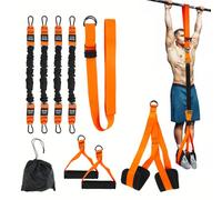 Pull Up Assistance Bands, Heavy Duty Resistance Band for Pull Up Assist, 9 PCS Pull Up Bands Set for Enhanced Strength Training, Back, Arm, with Feet Rest for Men Women, Adjustable Weight and Size
