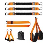 Pull Up Assistance Bands | Heavy Duty Resistance Band for Strength Training | Adjustable Workout Straps with Feet/Knee Rest | Professional for Home Gym & Fitness Enthusiasts (Yellow,225 LBS +Handle)