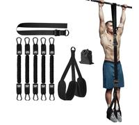 Pull Up Assistance Bands,Heavy Duty Resistance Band Pull Up Assistance Bands,Strength Training Band for Home Gym Fitness,Workout Straps,Adjustable Weight/Size with Feet/Knee Rest (375 LBS-Black)