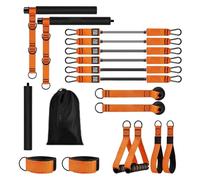 Pull Up Assistance Bands,Heavy Duty Resistance Band Pull Up Assistance Bands,Strength Training Band for Home Gym Fitness,Workout Straps,Adjustable Weight/Size with Feet/Knee Rest (Set-Orange)