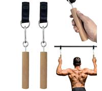 Pull Up Ball Grip - Beech Wood Training Hold Grips Climbing Attachment Strength Trainer Hold Grips Noncraping Grip Pull Up Handles, Finger Strength, Bicep Back