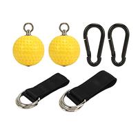 Pull Up Ball Grip with Straps, Non Slip Climbing Ball Handles, Multi Functional Training Attachment for Strength Fitness, Durable PU Material with Stainless Steel Hooks for Indoor
