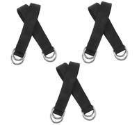 Pull up Hanging Bands Fitness Straps Black 6pcs Cloth and Stainless | Lightweight, Multi Functional, Grip Support, Forearm Training, Gym Use