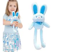 Pull Up Plush Toy Bunny - 11.81 Inches Pull Rabbit Toy | Elastic Long Ears - Adorable Animal Companion. Short Plush Material 60g With Dynamic Stretch Ears Adds A Touch Of Charm For Room Decoration.