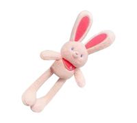 Pull Up Rabbit Plush Toy - 30cm Soft Bunny with Elastic Ears | Short Plush Cute Animal Keychain Pendant | Interactive Charm for Car Keys Backpack | Gift Decor for Kids Girls Bags