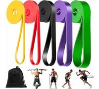 Pull Up Resistance Bands - 5 Level Heavy-Duty Latex Exercise Bands for Strength Training, Yoga, Muscle Toning & Calisthenics (5 Level Pull-Up Bands)