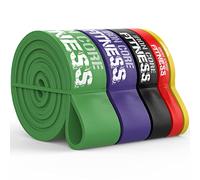 Pull Up Resistance Bands Set of 5 - Pull Up Assistance Bands for Men & Women - Long Exercise Band for Home & Gym - Resistance Band Set for Workout, Calisthenics, Mob, Stretching and Physical Therapy