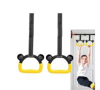 Pull Up Rings - Bear Shape Exercise Rings, Non Slip Gymnastic Rigs | Professional Strength Training Calisthenics Fitness Equipment Set, Adjustable Hanging Workout Support Assistance Device For