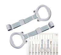 Pull Up Rings for Play Pen | 2X Baby Play Pen Pull Up Handles Walking Assistant | Portable Safety Bed Stand Up Exercise for Toddler, Kids, Learning, Early Development