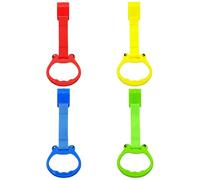 Pull-up Rings for the Playpen - Pack of 4 Safe Stirrings, 9.06 x 3.54 x 0.98 inches, Handles in Cartoon Design, Portable Exercise Aids for Nursery, Accessories for Training, Size