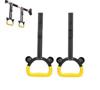 Pull up Rings - Heavy-Duty Textured Polycarbonate Pair, High-Capacity Suspension, Adjustable Nylon Webbing Straps, Bodyweight Resistance Training Instrument | Physical Conditioning for A