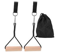 Pull Up Workout Handle Chin Up Wood Grips, Heavy Duty Gym Weight Handles for Muscle Strengthening, Beech Wood Pull Up Grips with Storage Bag, Fitness Accessory for Home and Gym Tra