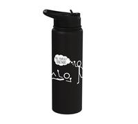 Pull Yourself Together Figure Motivational Stainless Steel Insulated Water Bottle
