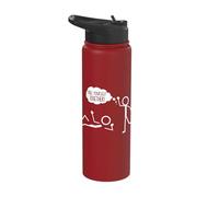 Pull Yourself Together Figure Motivational Stainless Steel Insulated Water Bottle