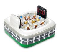 PullCrease 1 Pcs Inflatable Soccer Beverage Cooler Floating Ice Drink Holder for Soccers Championship Party Blow up Soccer Cooler Toss Sports Decor for Pool Party, Backyard, Tailgate & Picnic